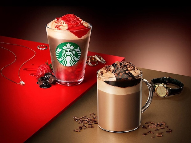 【スタバ】バレンタインのフラペチーノ＆ラテ発売　”一口でとろける”味わい