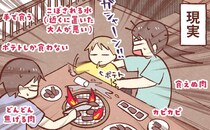 【漫画】突然立ち上がる、何度もフォークを落とす…　2歳児との“外食あるある”に「分かりすぎる！」と共感の嵐