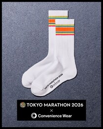 【ファミマ】コンビニエンスウェア「東京マラソン」と初コラボ　ラインソックス2種、“東京限定アイテム”も