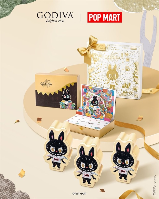 ゴディバ×ラブブ コラボコレクション発売 特製チョコ&パッケージ、特別仕様のソフトクリームも