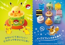 「ピカチュウ」バナナケーキ＆イーブイの“フレンズ”がケーキに　ニンフィア、ブラッキー、リーフィアも