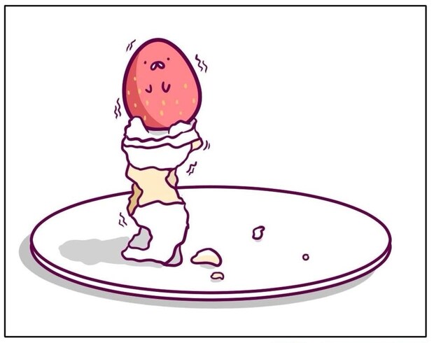 【漫画】「食う人ガチャ外したいちご」に爆笑！　モノたちの“切ない本音” 1コマ漫画の数々に「最高！」