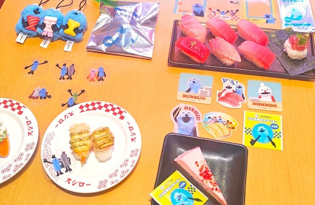 【今日から】スシロー×「パペットスンスン」コラボ ツクツク&ファンファン仲間入り 売り切れ続出“指人形マスコット”再び