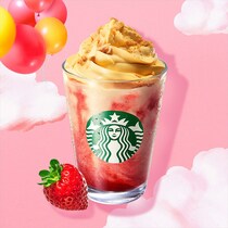 【スタバ】“ストロベリーシュークリームのような”新フラペチーノ発売　“イチゴづくし”の3種類