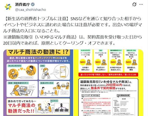 新生活の罠…SNSで知り合った相手からの副業＆投資話はマルチかも？　覚えておきたいクーリング・オフの知識