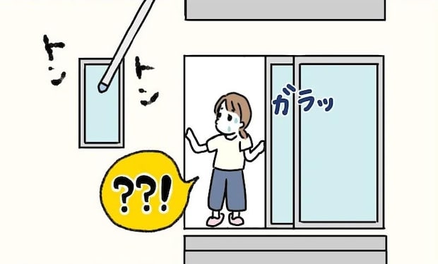 【漫画】「嫌がらせ？」2階から窓を叩かれた…外に出ると“まさかの光景”が！「注意喚起になれば」