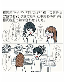 【漫画】仕事終わりの婚活デート、レストランでメニューを開いた男性が“衝撃の行動”に…　「こういう人は無理！」
