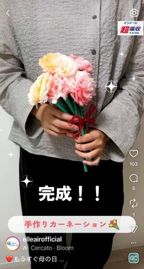 すごい…キッチンタオルで「カーネーション」が作れちゃう！　母の日に役立つ“裏技”とは【大王製紙が紹介】