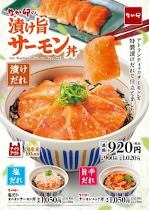 【えっ！】塩だれ＆ユッケ風旨辛だれのサーモン丼もおいしそう！（画像4枚）