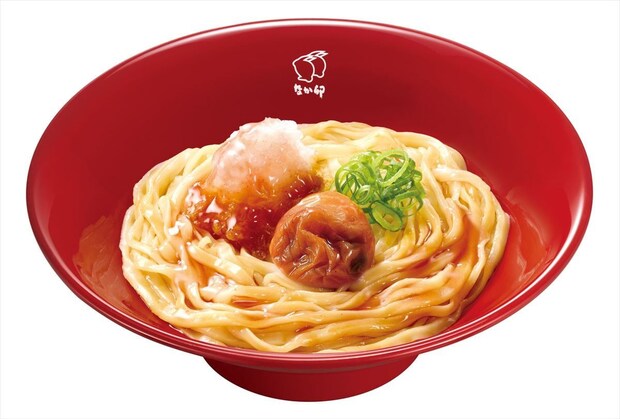 【なか卯】和歌山産・紀州南高梅の梅干し“まるごと一粒”　新メニュー発売　オクラ＆かつお節トッピングも