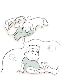 【漫画】半年間、入院している夫の服を持ち帰ったら？　愛犬の行動に2.9万人「絶対泣いちゃう」「一生愛す」
