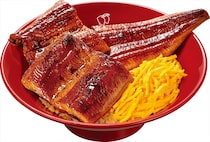 【なか卯】ウナギ丸ごと1本使用「うなぎ豪快盛」発売　大盛りご飯＆かば焼き3枚