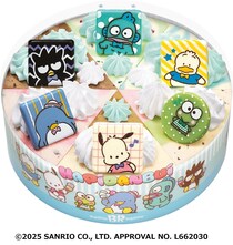 【サーティワン】にサンリオ「はぴだんぶい」初登場！　“ポップでカッコいい”イメージのアイスクリームケーキ発売