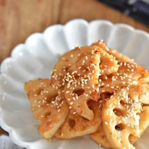コクうま味でご飯が止まらない！れんこんの味噌マヨ照り焼き