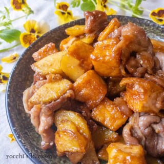 豚こま200gで家族4人が大満足!15分で完成する「とんじゃが照り焼き」