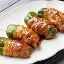 種まで食べられる！丸ごとピーマンの肉巻き