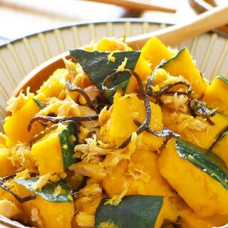 旨味の最強トリオ！かぼちゃとツナの塩昆布あえ