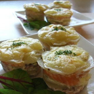 重ねて焼くだけ！見た目もおしゃれな「ミルフィーユポテト」