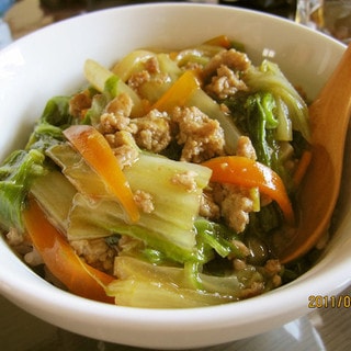 ボリューム◎「とろとろ白菜ひき肉丼」の時短献立