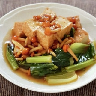 片栗粉なしでとろみがついた!◯◯を入れるのがポイント「厚揚げの簡単あんかけ風」を作ってみた