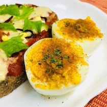 マヨやチーズでコクうま！「カレー味のゆで卵」がお弁当の隙間にぴったり