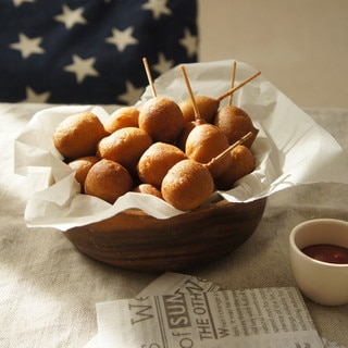 一度に最大60個できる!「ミニアメリカンドッグ」を大量生産