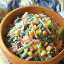 モリモリいける！旬の「ほうれん草」をツナマヨサラダで味わうレシピ