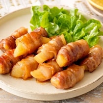 【この味付け、黄金比だから覚えて！】甘辛味で箸が止まらない「肉巻きポテト」