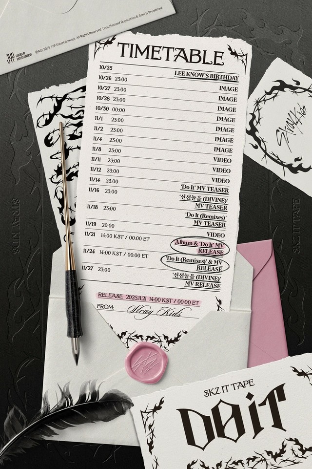 “現代版神仙”「Stray Kids」が贈る招待状…新アルバムのタイムテーブル公開