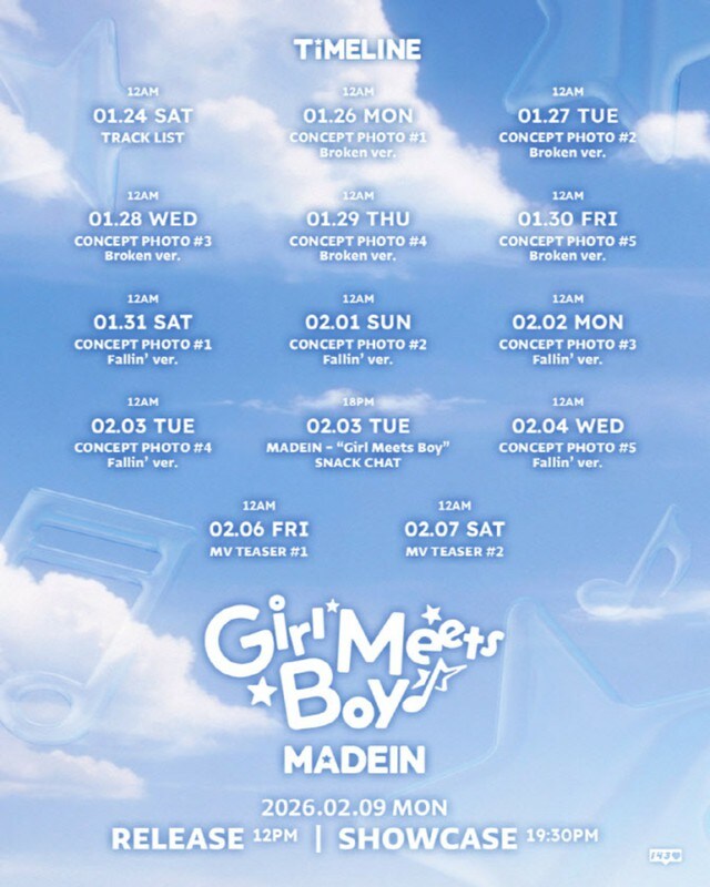 「MADEIN」、2月9日にニューシングル「Girl Meets Boy」でカムバック!