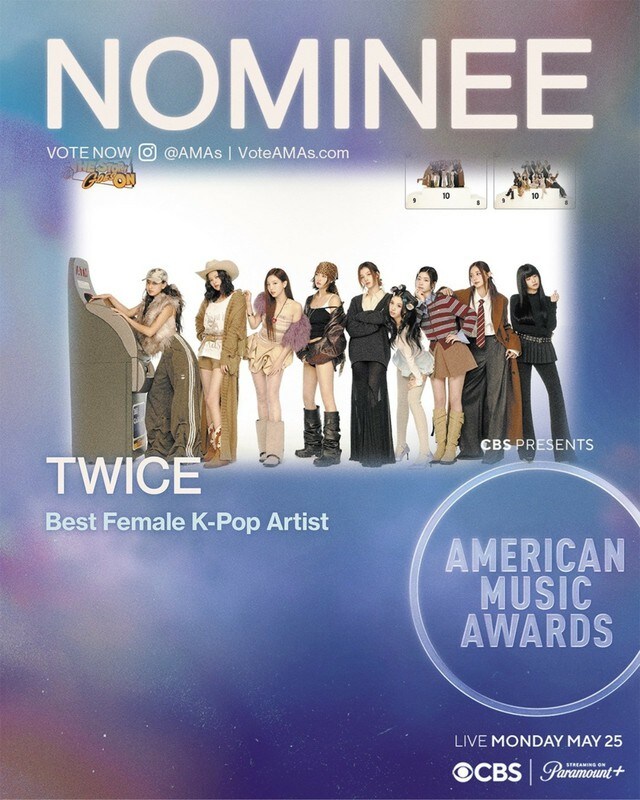 「TWICE」、アメリカの3大音楽授賞式「アメリカン・ミュージック・アワード」に通算2度目のノミネート