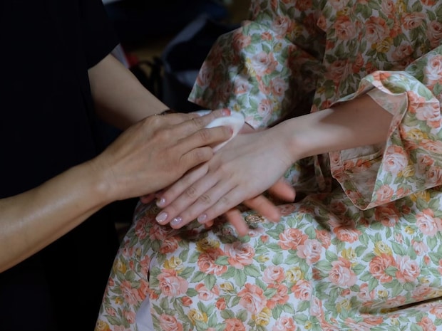 水化粧体験（伝統的な白塗り化粧）