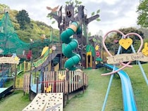 【滝の宮公園】新しい大型複合遊具がすごすぎた！駐車場がある大きな公園に行ってきました（愛媛/新居浜市・おでかけレポ）