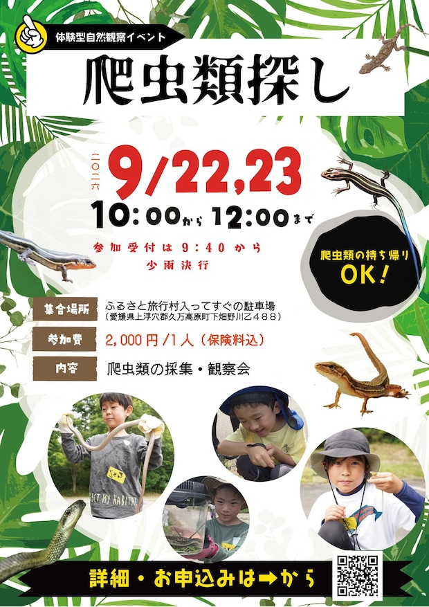 【爬虫類探し 第2弾】 久万高原町で生きもの探しの冒険を満喫しよう 【愛媛/久万高原町】