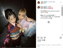 ゆきぽよ、妹・ゆみちぃと艶やかな着物ショット公開！「大和撫子ギャル姉妹」「素敵な着物美人」