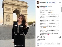 小嶋陽菜、華やか黒ワンピのパリ撮影ショット公開！「どの瞬間も可愛すぎ」「ますます魅力的」