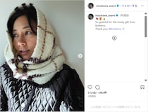 水川あさみ、バーバリーのマフラーコーデ公開！「冬のあさみさんだ」「素敵です」
