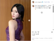 王林、紫ワンピの最新ヘアショットにファン絶賛！「妖艶な美しさ！」「うっとり」