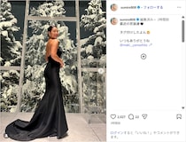 すみれ、美背中見せの黒ドレスショット公開！「美が眩しい」「メチャ綺麗」