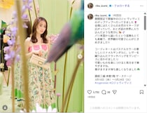 泉里香、華やかなノースリワンピ姿に反響！「めっちゃかわいい」「妖精かと思いました」