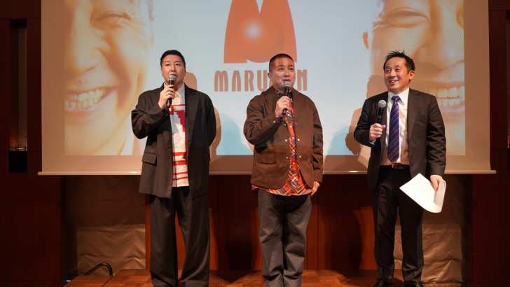 新入社員52名の門出を祝福！マルハン東日本入社式にチョコプラがサプライズ出演