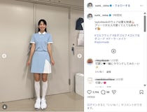 鷲見玲奈、美脚のミニスカゴルフウェア姿公開！「相変わらずカワイイ」「超スタイルいい」