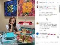 板野友美、早めの誕生日サプライズを報告！「可愛すぎます！」「オシャレな空間が似合う」