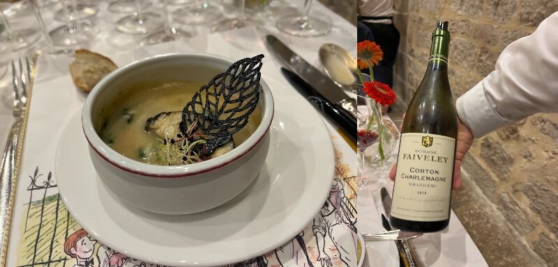 画像: 淡水魚を使った魚料理と、それに合わせた『コルトン・シャルルマーニュ 2018年』