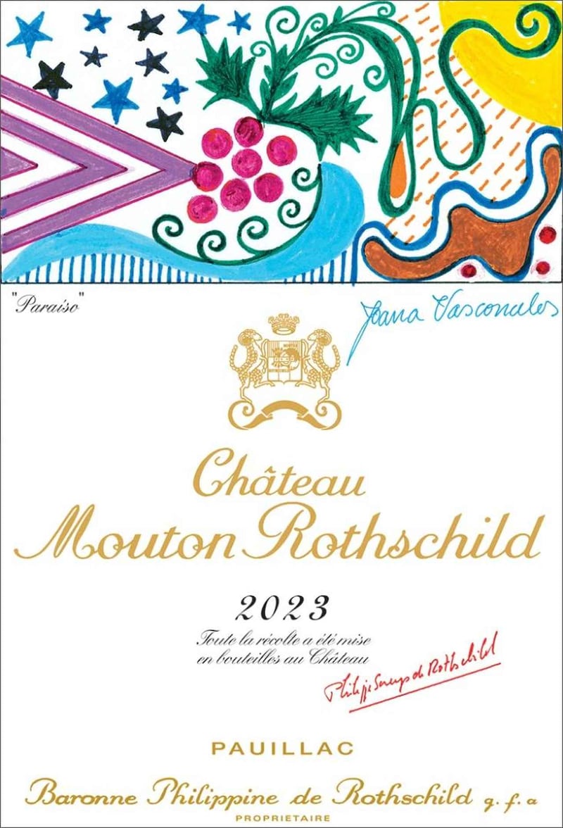 ポルトガル人女性アーティスト、ジョアナ・ヴァスコンセロスが描く「楽園」シャトー・ムートン・ロートシルト2023年ヴィンテージ