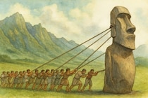 モアイ像は「歩かせて」移動させていた、驚きの運び方を解明