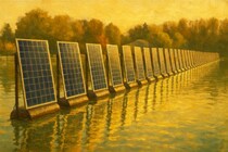 【独特の利点とは？】水面に浮かぶ”垂直型”ソーラーパネルが登場