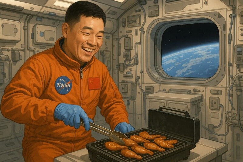 人類初「宇宙でのBBQ」に成功