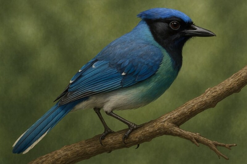 青カケスと緑カケスが自然交配した「ハイブリッド鳥」をテキサスで発見