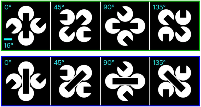 存在しないはずの長方形のバーが見える錯覚